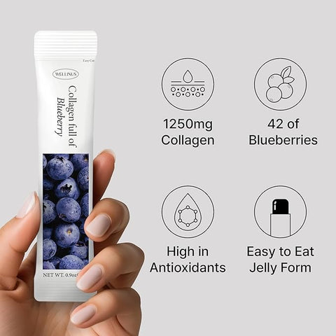 Korean Collagen Jelly Sticks (Blueberry)