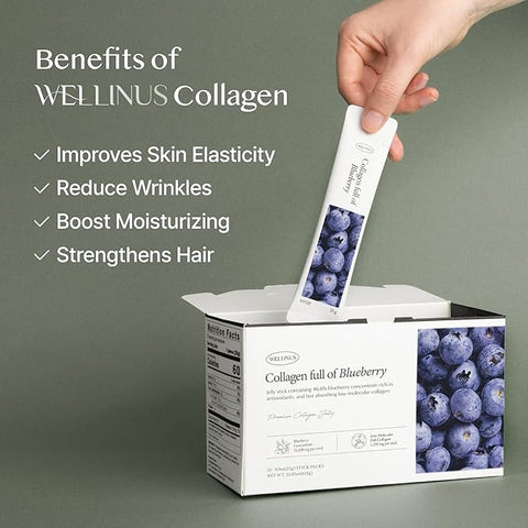 Korean Collagen Jelly Sticks (Blueberry)