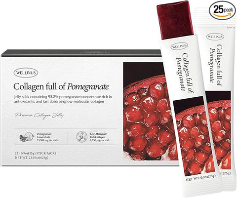 Korean Collagen Jelly Sticks (Pomegranate) - 10 Sticks
