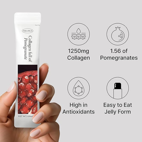 Korean Collagen Jelly Sticks (Pomegranate) - 10 Sticks