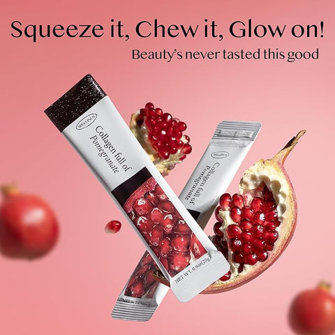 Korean Collagen Jelly Sticks (Pomegranate) - 10 Sticks
